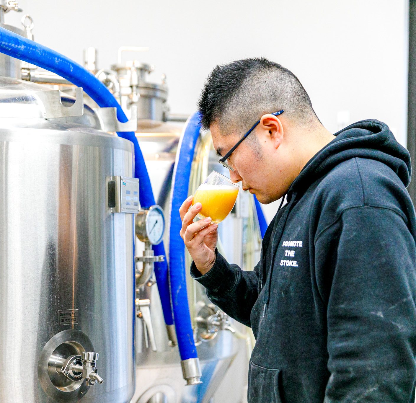 王越麦酒のブルワー朱熹旻さん